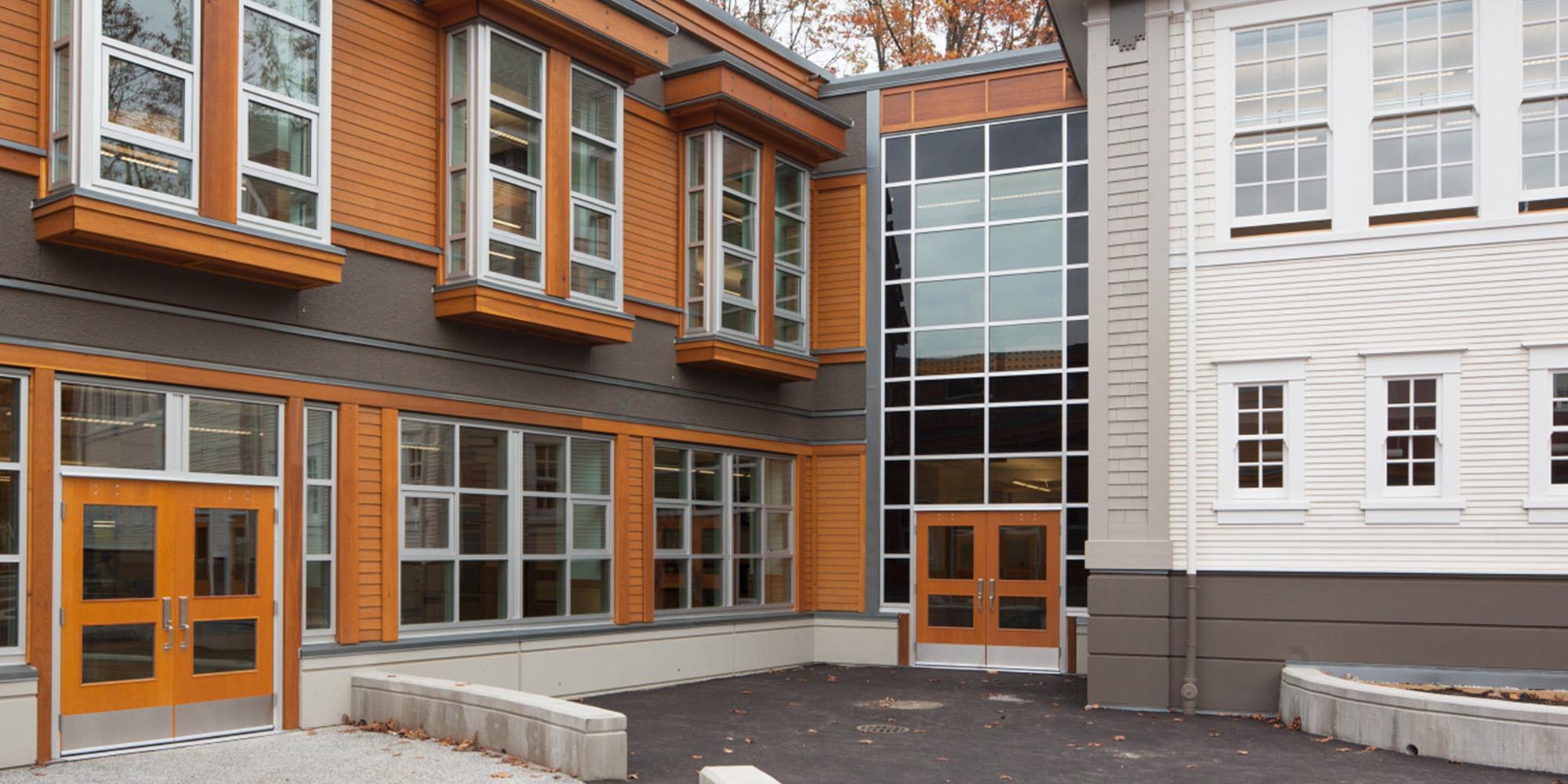 Exterior of Lord Kitchener Elementary School in Vancouver